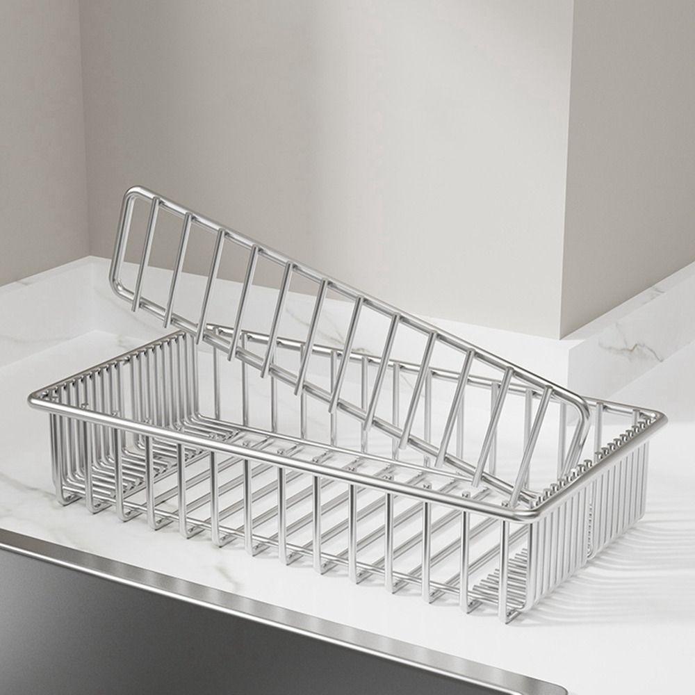Stainless Steel Chopstick Spoon Storage Rack Silver Cutlery Storage Basket for Kitchen