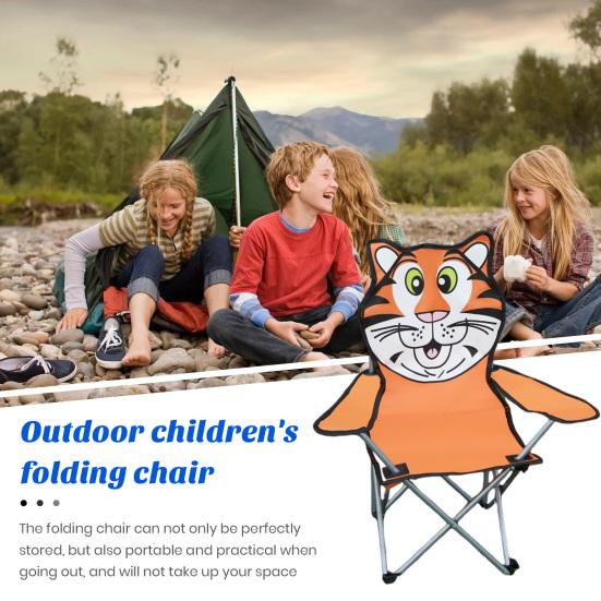 Venkovní dětské skládací křeslo Kreslené zvíře Přenosné Lehký Piknik pro velké zatížení Rybaření Trávník Kempování Pláž Batolata Chlapci Dívčí skládací židle