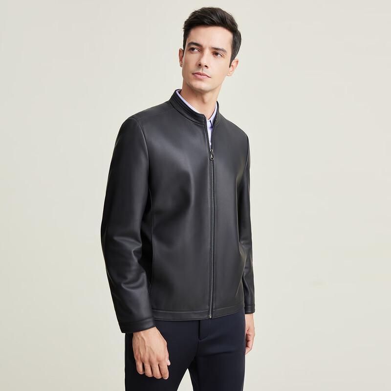 MONTAGUT Men's Lambskin Round-Neck Jacket