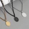 Retro Oval Virgin Mary Pendant Men's and Women's Medal Necklace Titanium Steel Jewelry