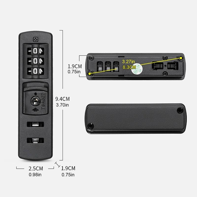 Ergonomisches Koffer-Zahlenschloss Praktische Konstruktion Kofferzubehör Gepäckschloss für internationale Reisen