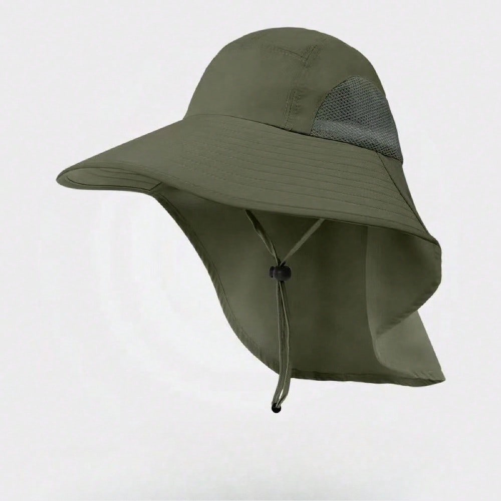 Classic Large Brim Fishing Sun Hat, Outdoor Fishing Hat, Sun Hat, Face Shield, With Shawl, Quick-Dry Waterproof, Sun Protection