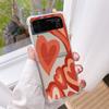 Love Heart Pattern Luxury Case For Samsung Galaxy Z Flip 3 4 5g Funda Z Flip3 Clear Pc Hard Shockproof Back Phone Coque Shell