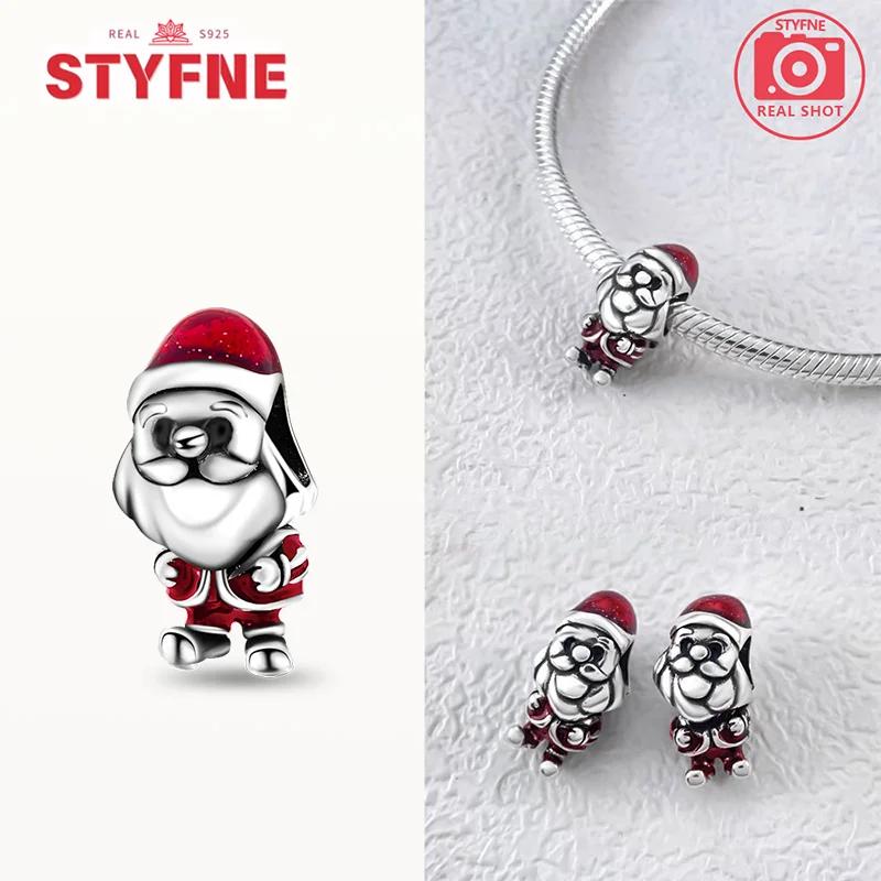 New copper Christmas Tree Santa Carousel Charm Bead Charms Heart Exquisite Bead Charms Compatible With Authentic Bracelets Diy Fine Jewellery Gifts fo