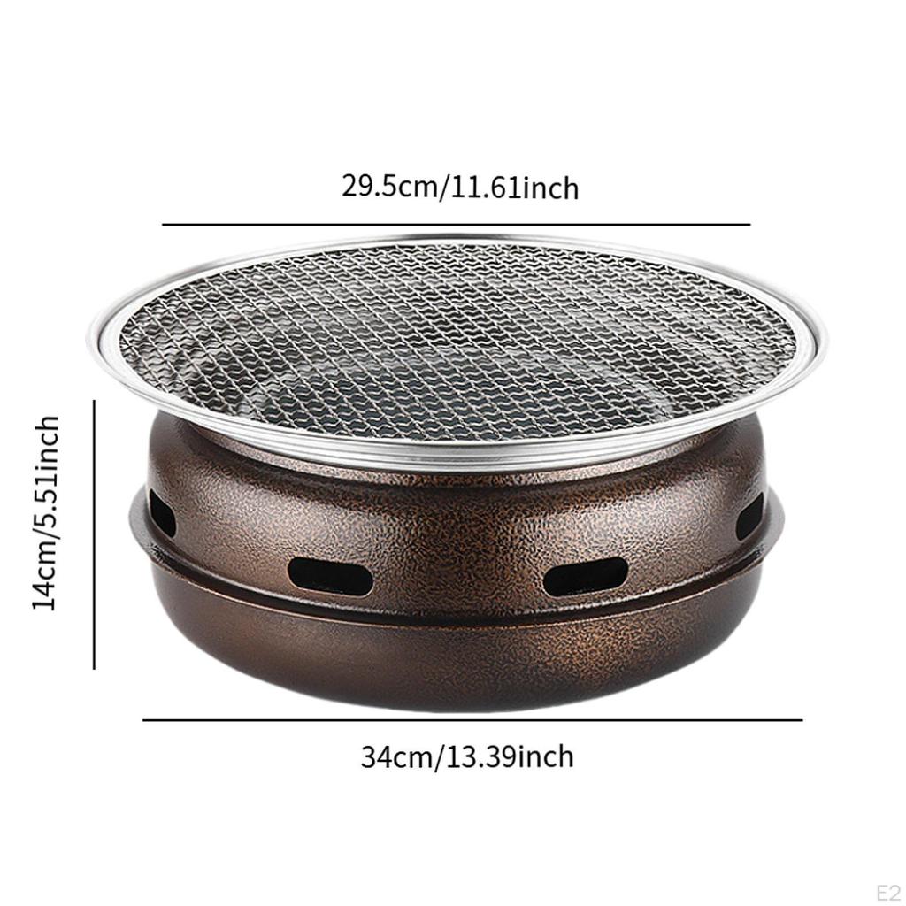 Barbecue Grill Camping Furnace with Pan Grid BBQ Tea Fire for Friend