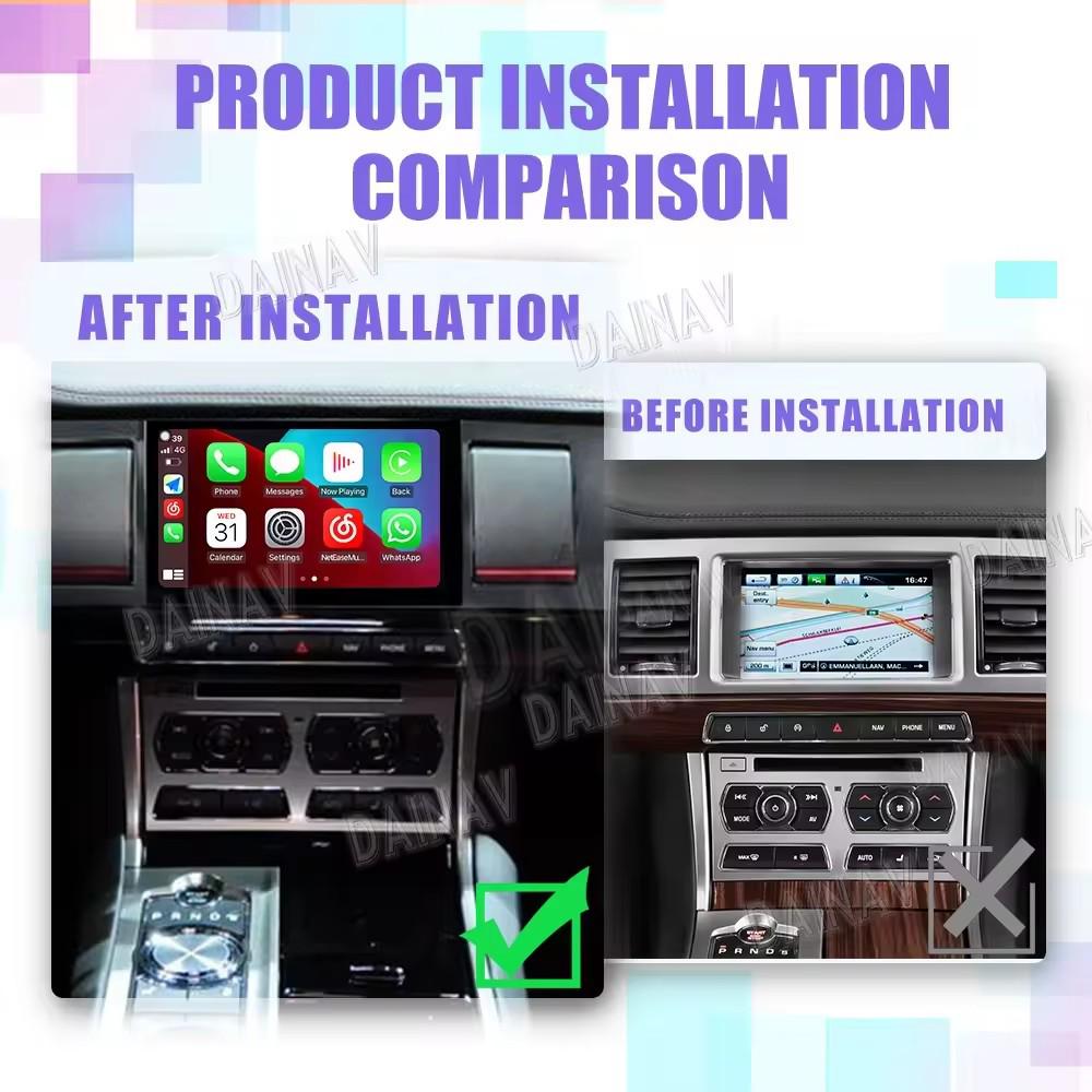 Jaguar XF 11-15 Center Console Navigation Upgrade: Octa-Core 8" Display All-in-One System