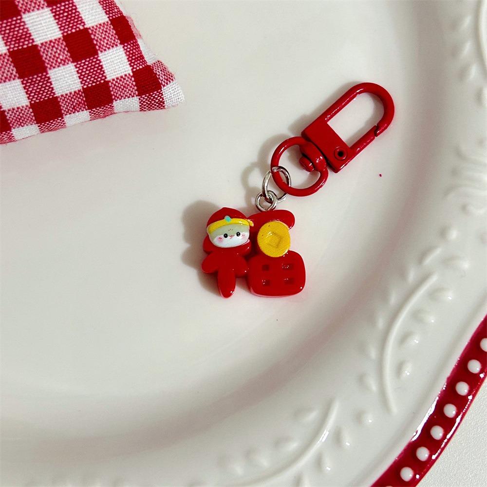Lucky Snake Keychain God of Wealth Snake Key Ring Creative 2025 New Year Pendant  Ornament