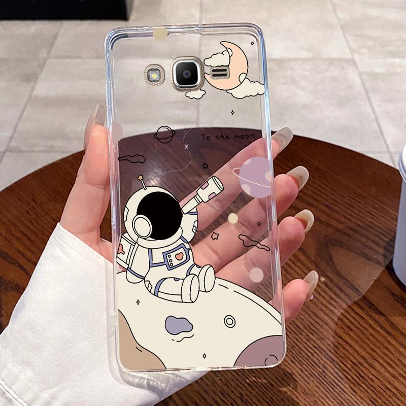 Casing For Samsung J2 Prime/G532/J2 ACE/Grand Prime Plus/G530 Aesthetic Fashion Cute Cat Soft Back Cover Transparent Phone Case