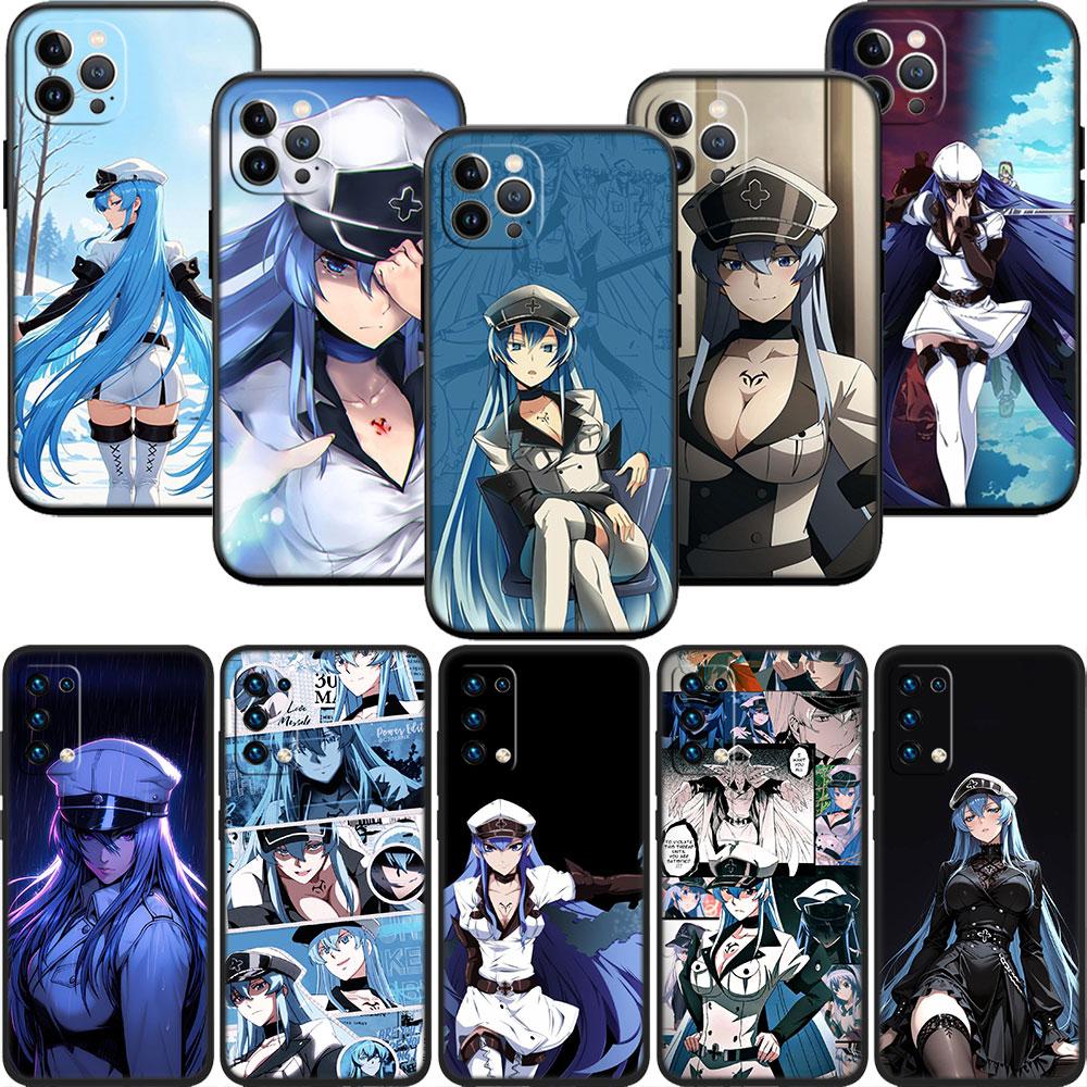 CJ10 Anime Esdeath Soft Shell Phone Case for Redmi Note 10 11 12 Pro Max 10S 10C 10T 11A 11S 12S 12C