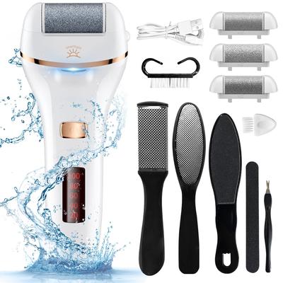 Electric Foot Callus Remover, Rechargeable Portable Electronic Foot File Pedicure Kits, Foot Scrubber File, Professional Foot Care for Dead Skin