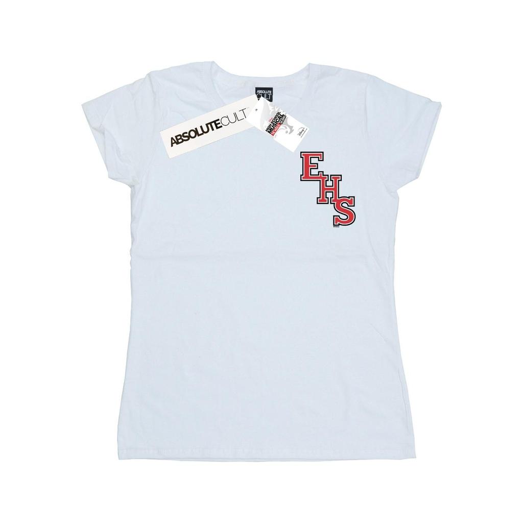 Disney Womens/Ladies High School Musical The Musical EHS Logo Breast Print Cotton T-Shirt