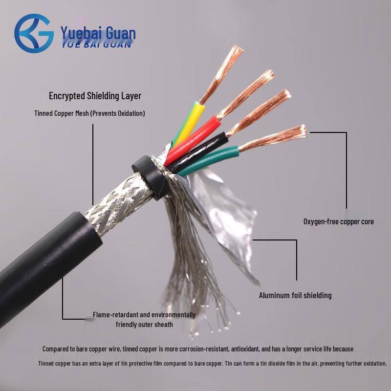 Yuebaiguan ZC-RVVP 6-žilový stíněný řídicí kabel