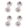 100 Sets Rivets M2 Stainless Steel Multifunctional Hex Nut   Flat Round Head Screw Rivets for Fence