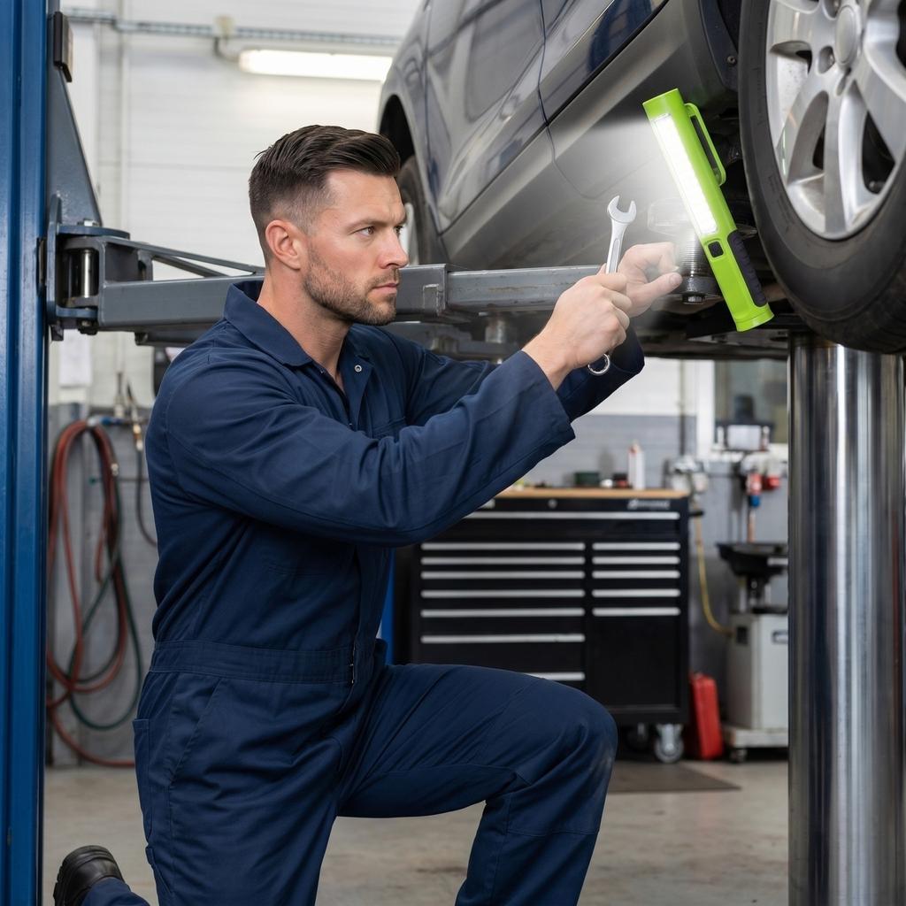 Rechargeable Work Light & 3000mAh Flashlight — 600- High-Brightness LED Work Light, Ideal For Auto And Emergency Situations