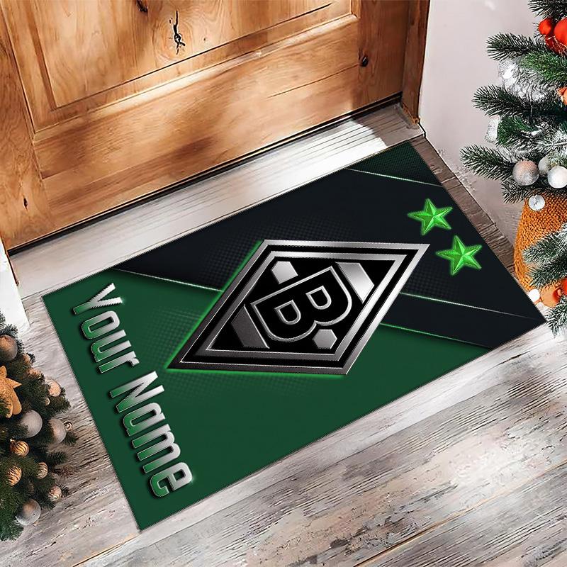 Tappeto in Cristallo Velluto Stampato Borussia Mönchengladbach Tappeto Antiscivolo in Cristallo Velluto Per Divano Camera da Letto Decorazione Interna per la Casa