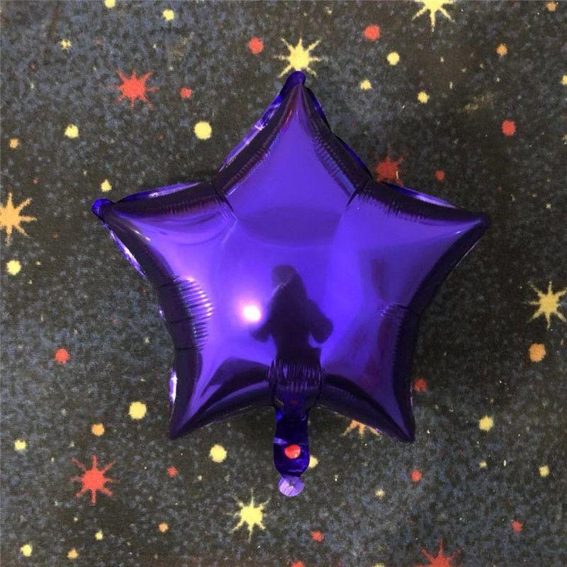 18" Solid Colour Foil Balloons Heart Star Round Shape For Wedding Party Birthday