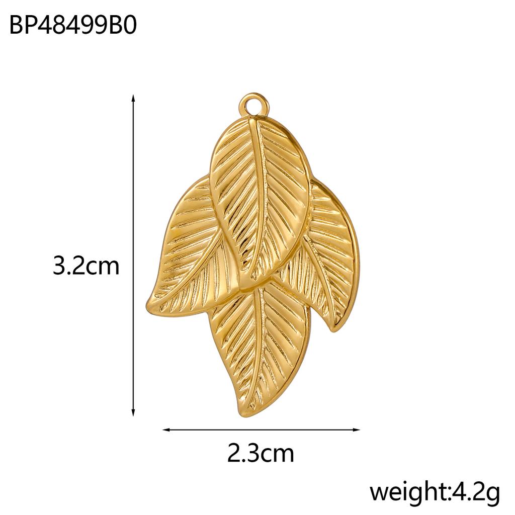 CARLIDANA Stainless Steel Waterproof Heart Love Leaf Rabbit Letter Charms Pendant Gold Plated Heart Pendant Charms For Making J