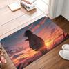 High Quality Sunset Silhouette Artwork Door Mat Entryway Rug Decor Home Floor Mat Waterproof Outdoor Indoor Modern Style