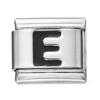 Fashion Black 26 English Letters Italian Charm Links Fit 9mm Stainless Steel Bracelet Making Women Men Jewelry Accessories