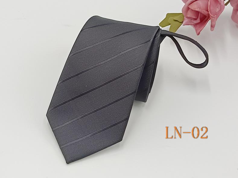 

Мужской профессиональный полосатый жаккардовый галстук на молнии (7см) - Окрашенная пряжа и легко растягивающаяся