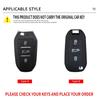 Car Flip Key Case Cover Shell For Peugeot 208 3008 308 508 408 2008 307 4008 For Citroen C4 C3 C6 CACTUS C8 Accessories