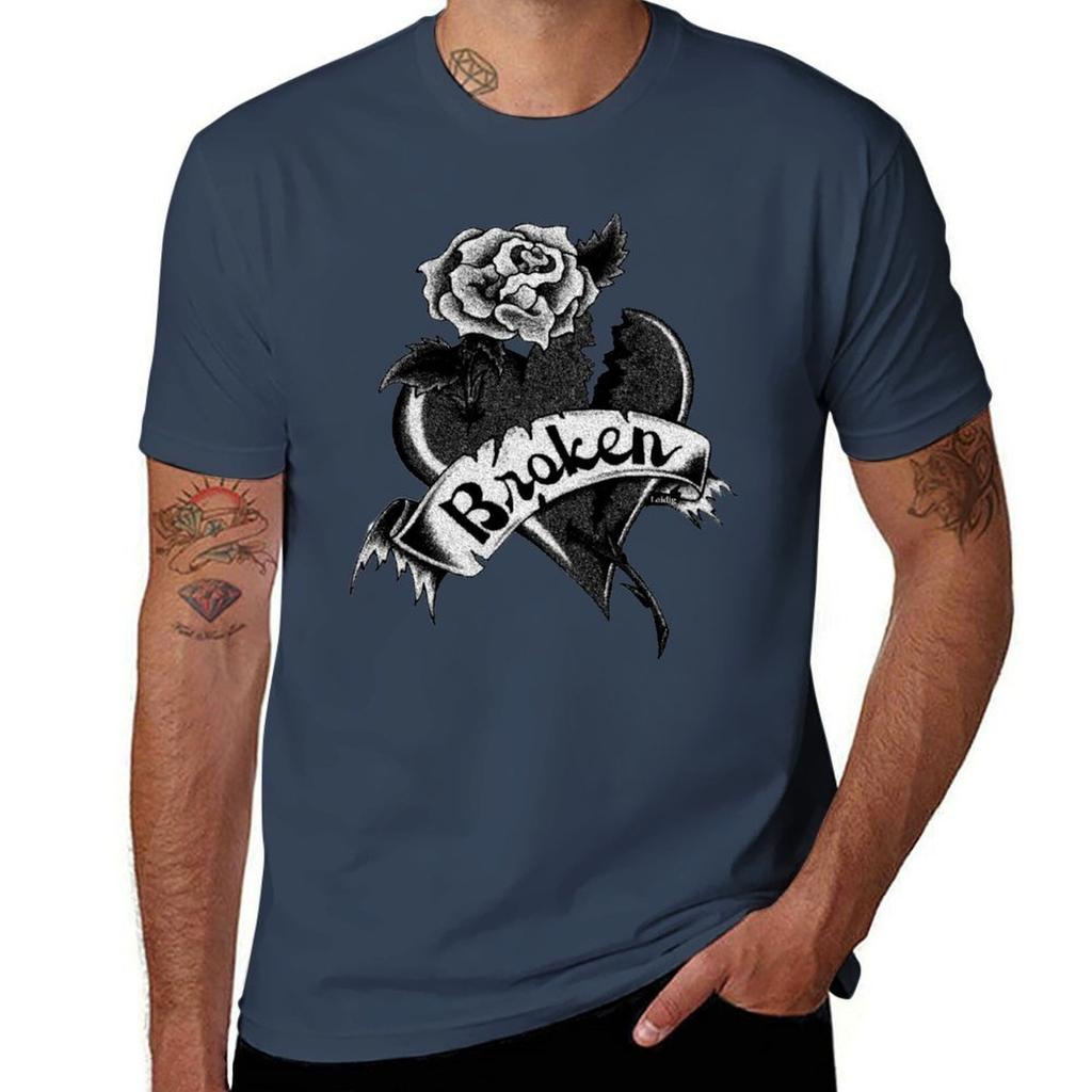 Broken Tshirt Trendy Print Short Sleeve Tshirt