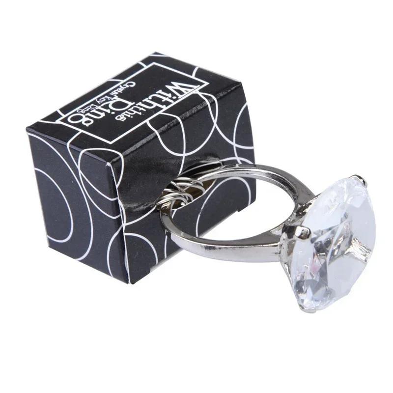 Fashion Accessories Small Gifts Party Favors Wedding Gifts Diamond Ring Shape Keychain Key Accessories Wedding Gifts for Guest