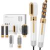 6-in-1 110000 RPM Silent Hot Air Comb Portable Multifunctional Curling Iron Professional Blow Dry Styling Comb