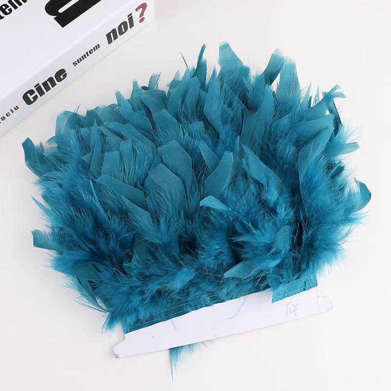 Turkey Feather Trim for DIY Stage Costume & Skirt Decoration