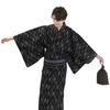 Fuuka Yukata and Obi Set Size Black Kasuri Pattern Made In Navy Size Z33001M Men's (2-Piece Set), M, (Obi, Japan, Blue, B45)