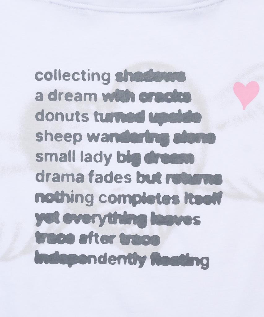 YOUHEE Lettering Halter Neck Off-Shoulder T-Shirts_White