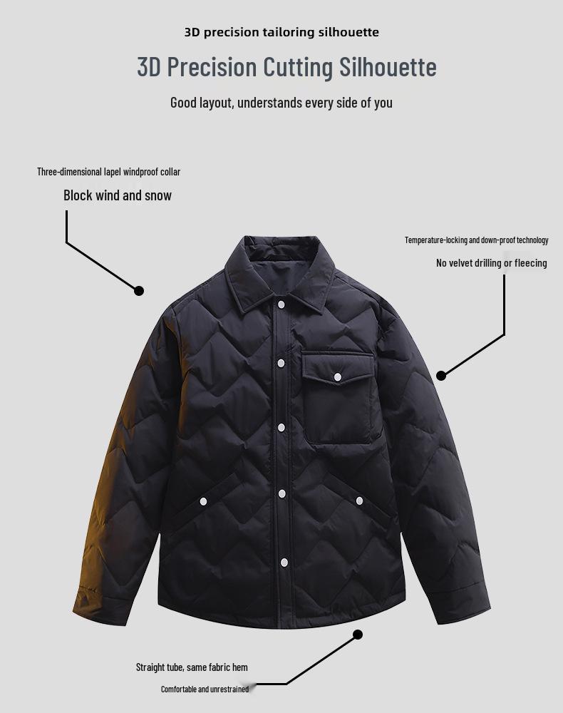 Trendy 90% Down Lapel Jacket: Thick, Warm & Casual