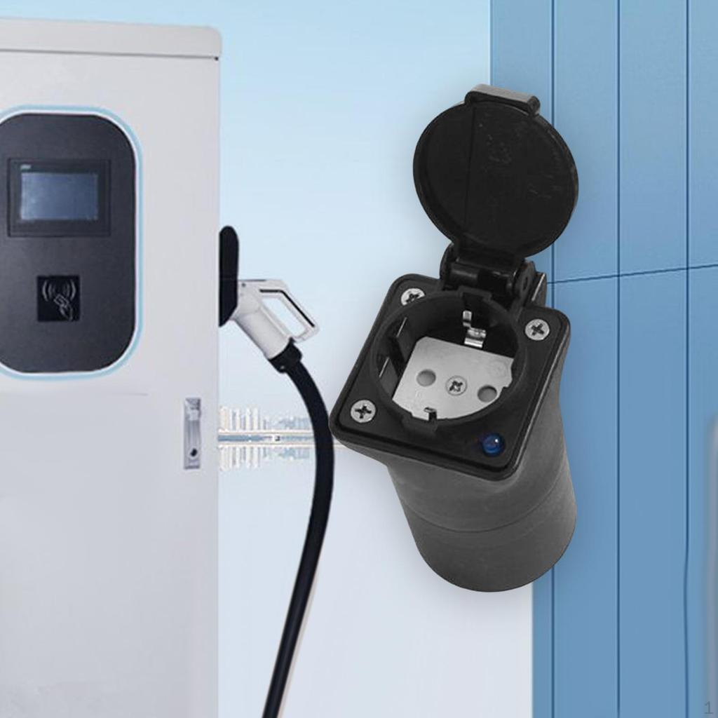 European Travel Plug Adapter 7 Hole Universal for Home Household Blue