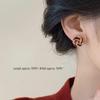 925 Silver Zodiac Concentric Knot Stud Earrings – Year of the Snake 2025 Red Earrings for Women, Light Luxury New Year Accessories