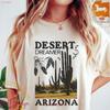 Arizona T Shirt Cactus Desert Dreamer Vibes Western Rodeo Road Trip Vintage Washed Homme Casual Fashion Streetwear Graphic