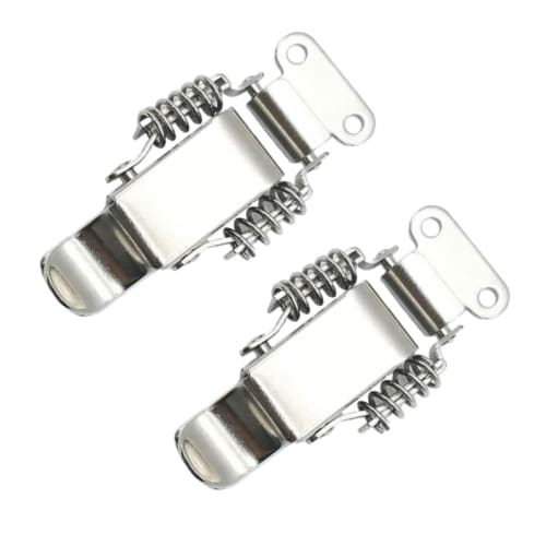 Azumafy Toggle Latch, Stainless Steel Snap Lock, Box Latch, Spring, Hasp, Set of 2, Catch, Clamp, Spring Included, Keyhole Included (Standard)