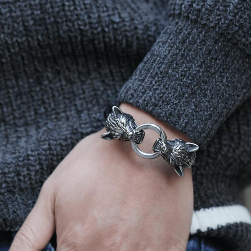 New High Quality Viking Leather Rope Bracelet Hip Hop Men s Jewelry Punk Men s Leather Fashion Men s Amulet Bracelet Gifts