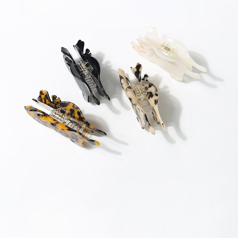 1pc Advanced Ins Style Leopard Print Cat Hair Clip, Feminine Hair Accessories, Hair Clip, Female Back of the Head Shark Clip