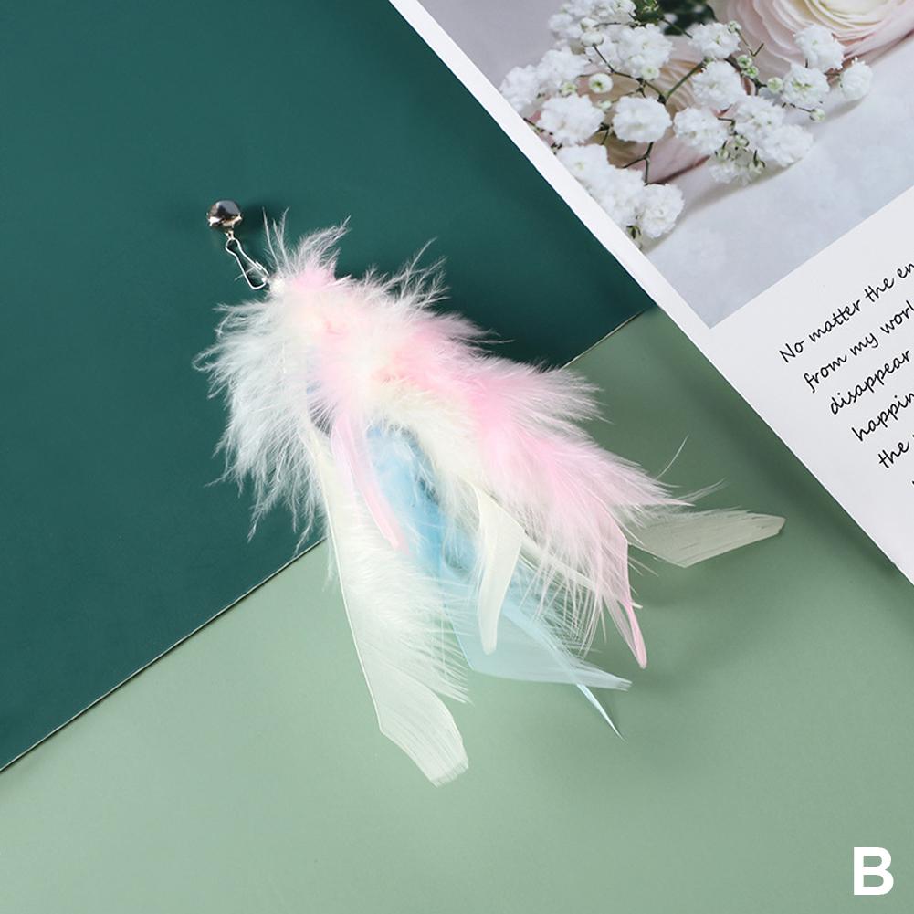 

Іграшка для кота з пір ям і дзвіночком, зроблена своїми руками, змінна паличка-дражнилка для кота, змінна підвіска, аксесуари для іграшок для домашніх тварин B