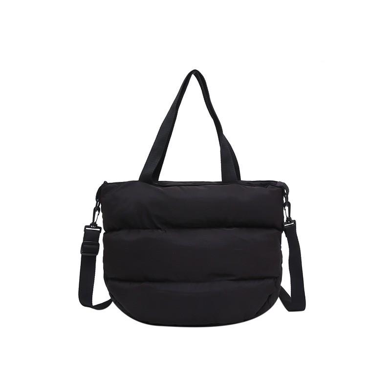 Large-capacity Cotton Clothes Cross-body Bag Women's New All-matching Cloud Down Single-shoulder Commuting Tote