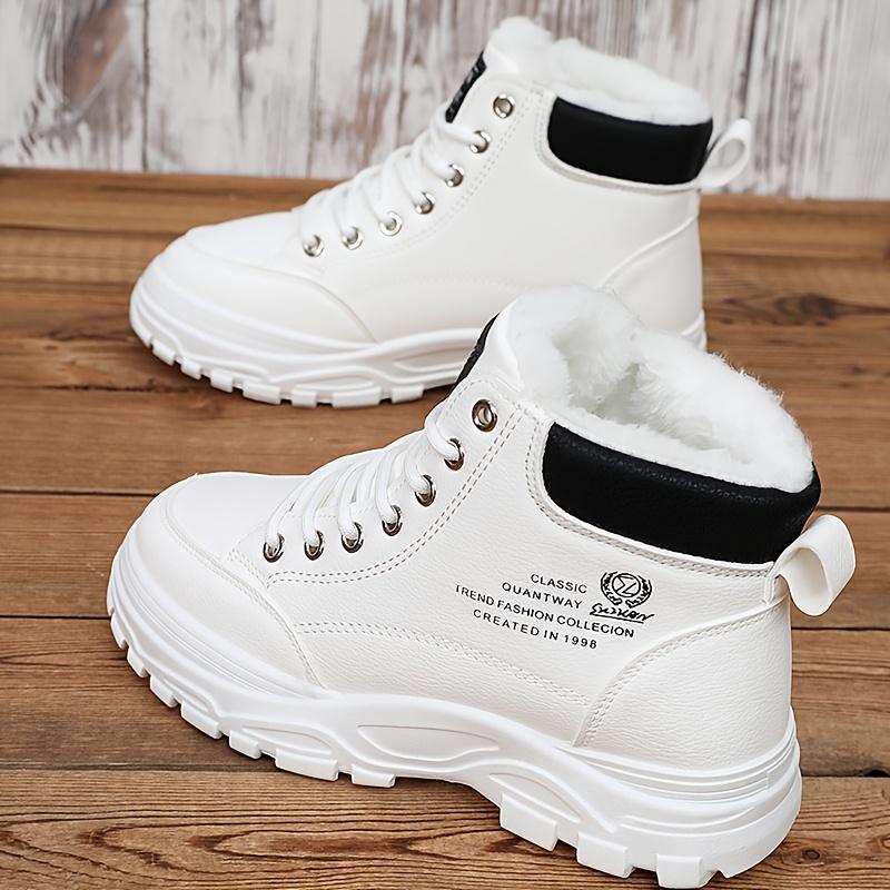 Herfst Winter Dames Sneeuw Dikke Pluche Voering Warm Dames Schoenen Mode Trendy Student Alles-Match Casual Sneakers, Dames Schoenen