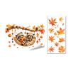 Pumpkin Window Art 2Pcs Fall Maple Leaves Animals Static Stickers, Autumn Squirrel/Hedgehog/Rabbit/Raccoon Glass Waterproof Decals PVC Clings for Home