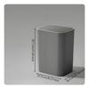 Trash Can, PressTop Lid, Narrow Bathroom Waste Bin, SpaceSaving Dark Gray 8L