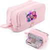 High Quality Kpop Demon Hunters High-capacity Pencilcase Rumi Mira Zoey Girl Stationery Pouch Cartoon Student Pencil Bag School Supplies