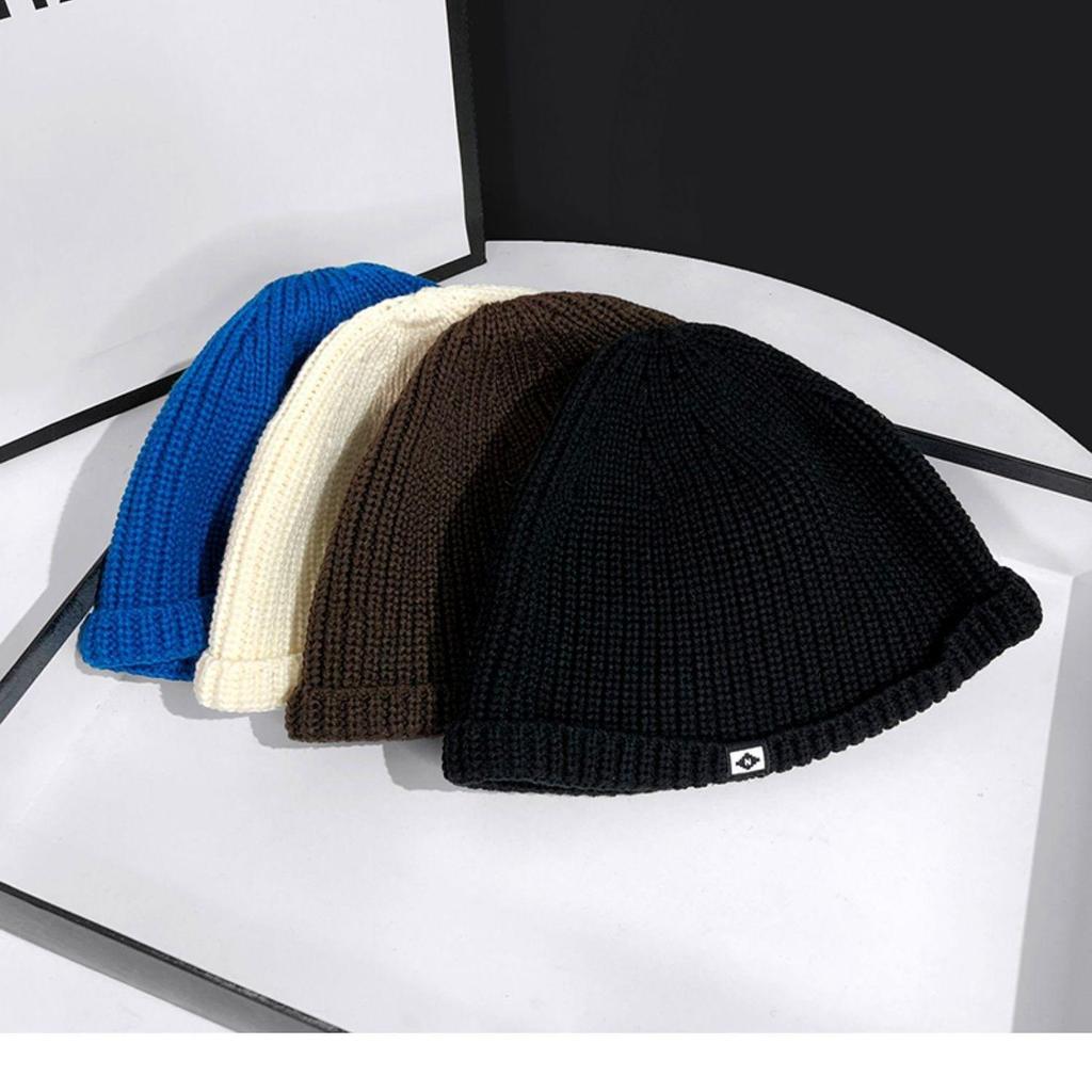 Women's Autumn/Winter Wool Skullcap - Trendy Japanese Style Patch Letter Design Hat