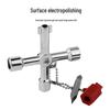 4-in-1 Triangular Square Key Wrench for Elevator Control Cabinets with Cap