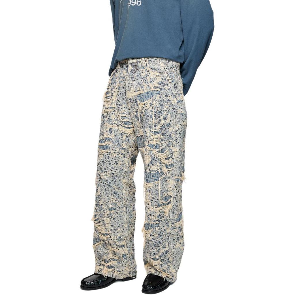 Acne Studios 1981 Fit Denim Distressed Monogram Jeans C00080-863