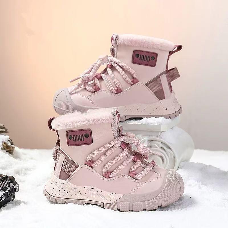 Wasserdichte Kinder-Winterstiefel mit rutschfester Sohle für Jungen und Mädchen - Neuer Stil 2025, mit Fleece gefüttert und verdickt
