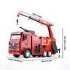 HUINA 1/18 Remote Control Fire Truck Children's Toys Large 9CH RC Fire Fighting Sprinkler Ladder Truck Boys Engineering Trucks