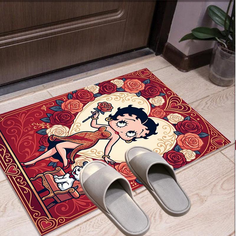 Betty Boop Pattern Rug, Indoor/Outdoor Mat, for Picnic, Gameroom, Bedroom, Office, Living Room, Home Decor Carpet, Birthday Gift